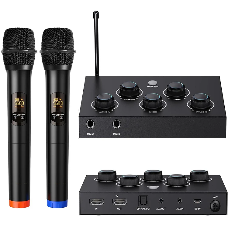 Smart Home Speaker - Wireless Microphone System Karaoke Mixer Multiple