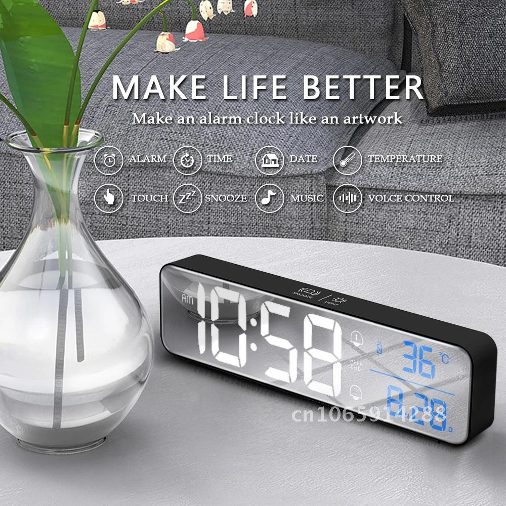 Smart Home Retrofit - Music Alarm Digital LED Clock Temperature