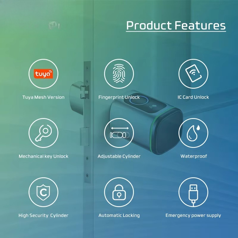 Tuya Wifi Smart Cylinder Door  - مراجعة Airbnb Smart Home وسعره