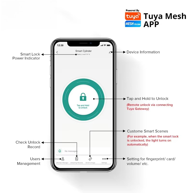 Tuya Wifi Smart Cylinder Door  - مراجعة Airbnb Smart Home وسعره