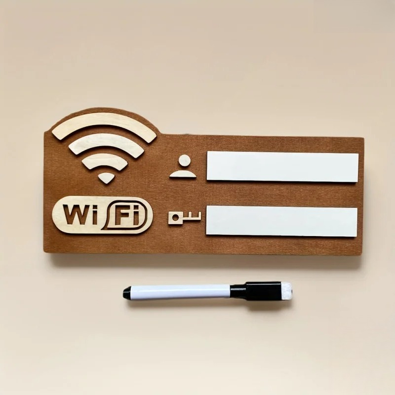 Erasable Wooden WiFi Sign Boar - مراجعة Airbnb Smart Home وسعره