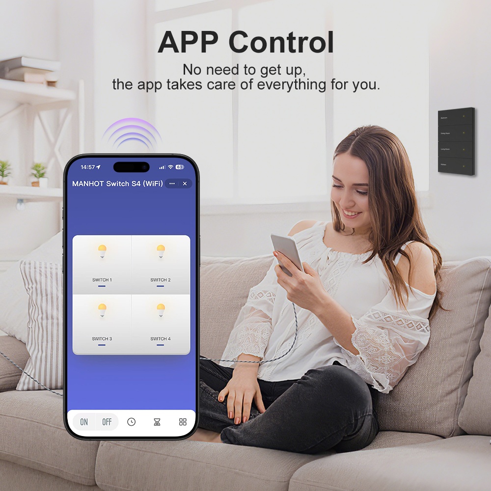 Manhot DIY Name Switch Zigbee  - مراجعة Smart Home Button وسعره