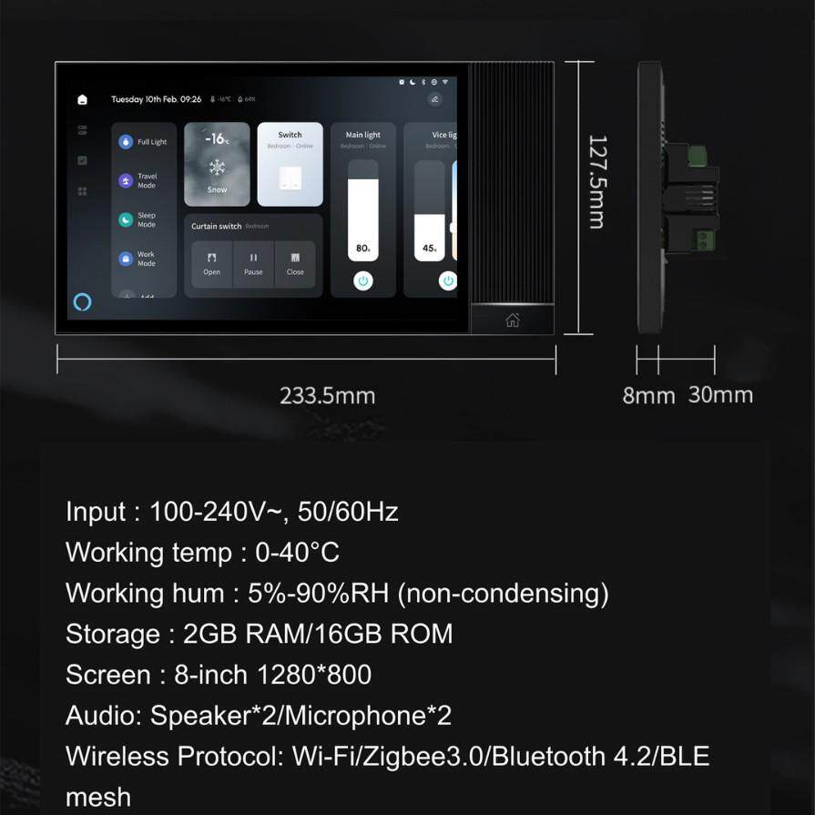 8-Inch Control Panel With Infr - مراجعة Zigbee Gateway وسعره