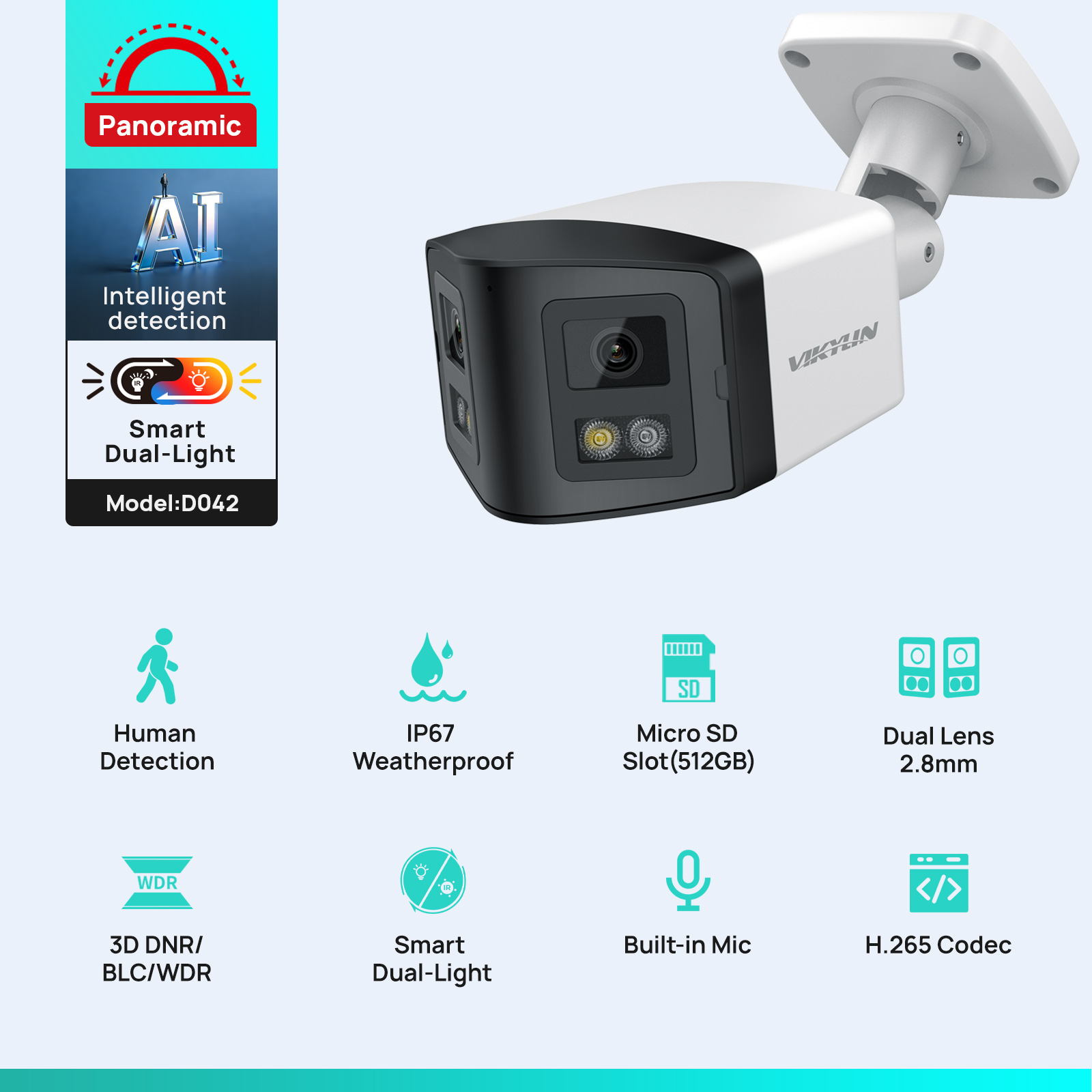 VIKYLIN 170° Panoramic Securit - مراجعة Smart Home X10 وسعره