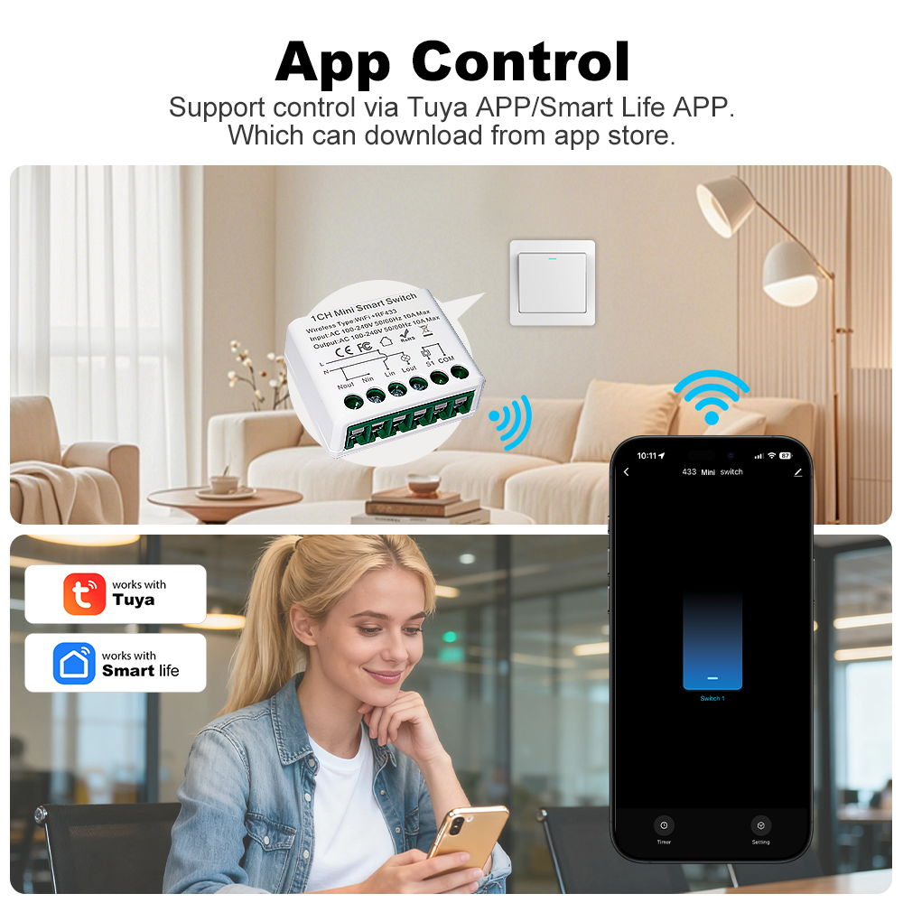 For Tuya WIFI 10A Smart Light  - مراجعة Smart Home Automation وسعره