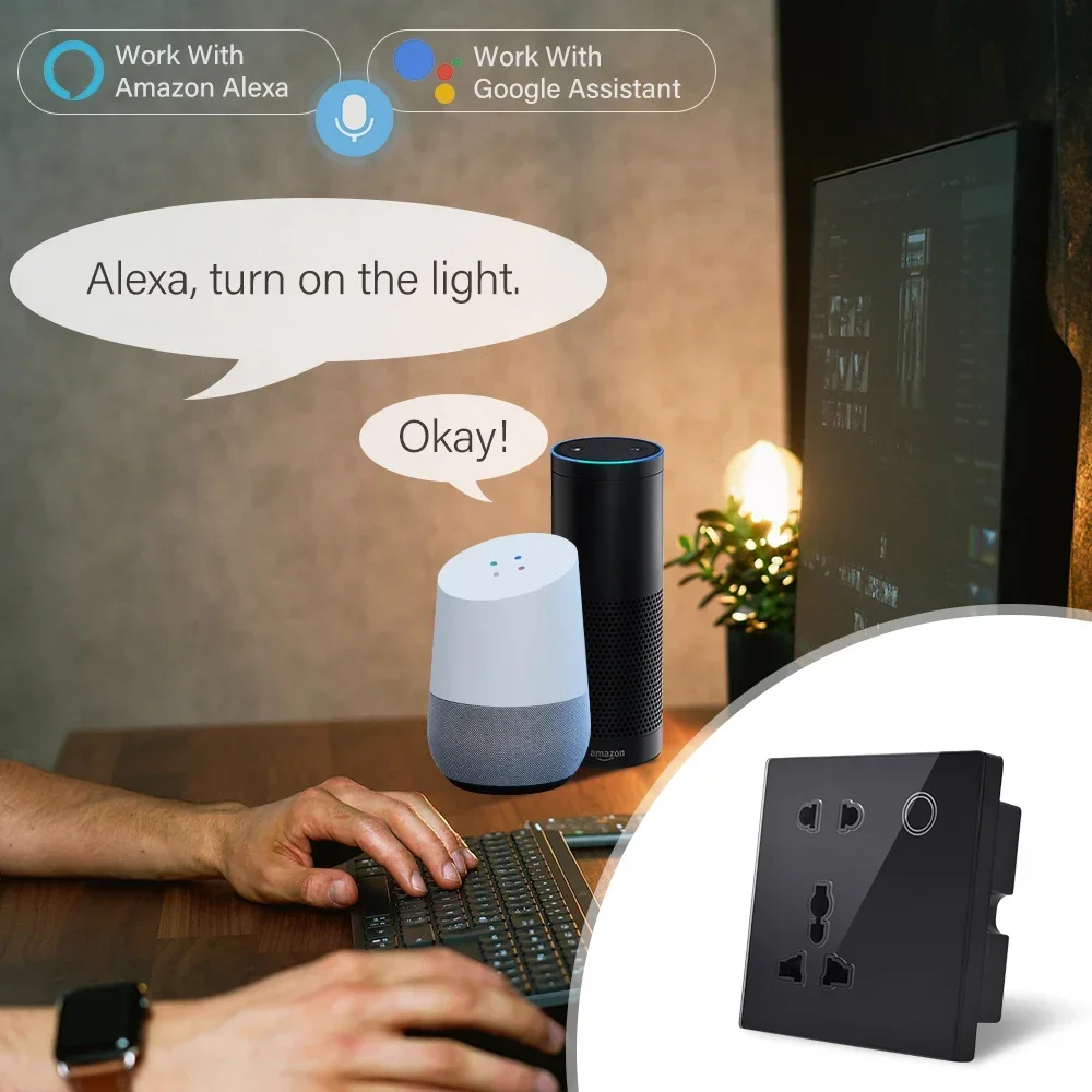 Customized Smart WiFi Wall Soc - مراجعة Smart Home Web وسعره