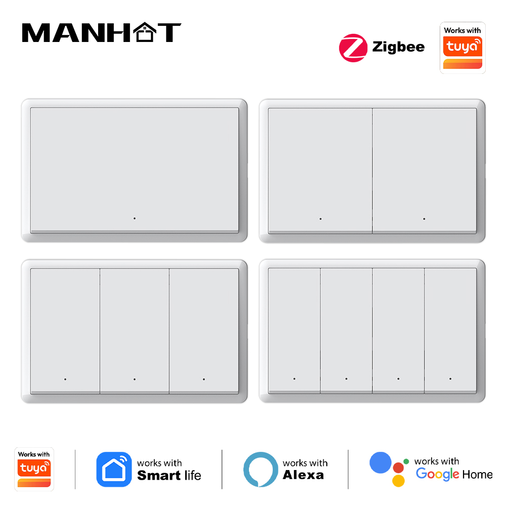 Manhot Smart zigbee Switch No  - مراجعة Smart Home Button وسعره
