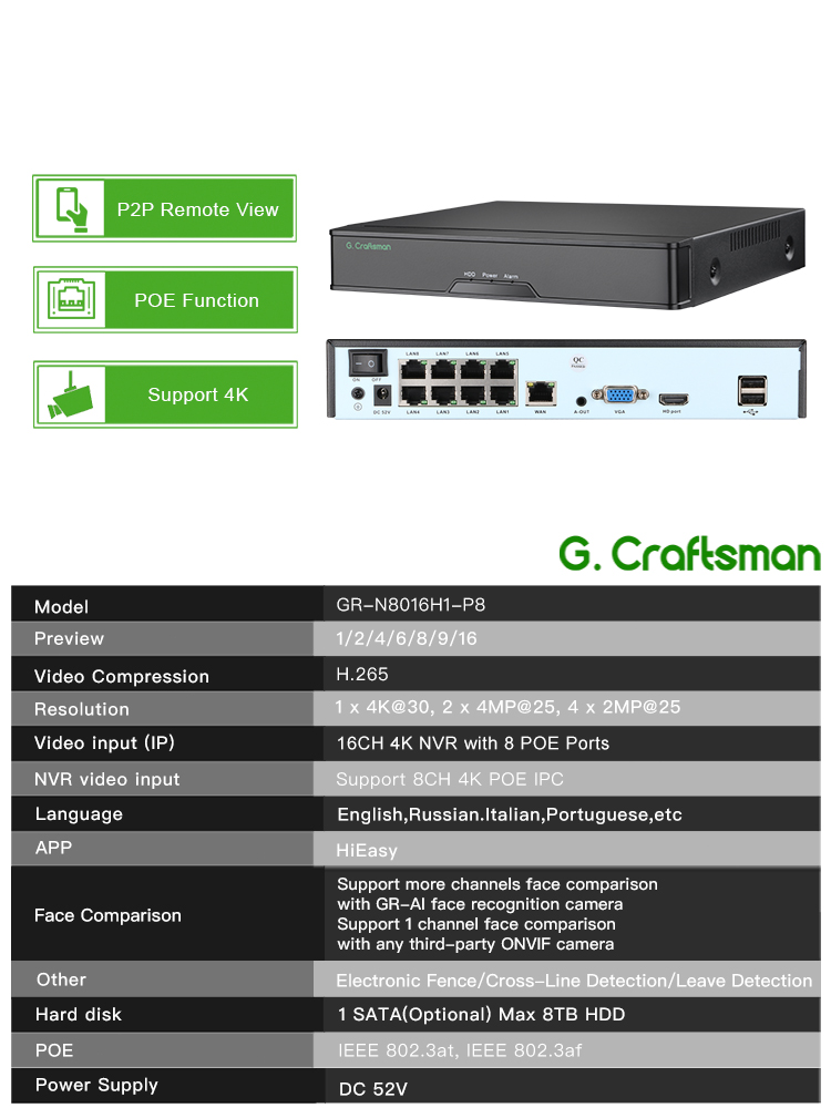 C-R,8CH POE Network Video Reco - مراجعة Smart Home Microsoft وسعره