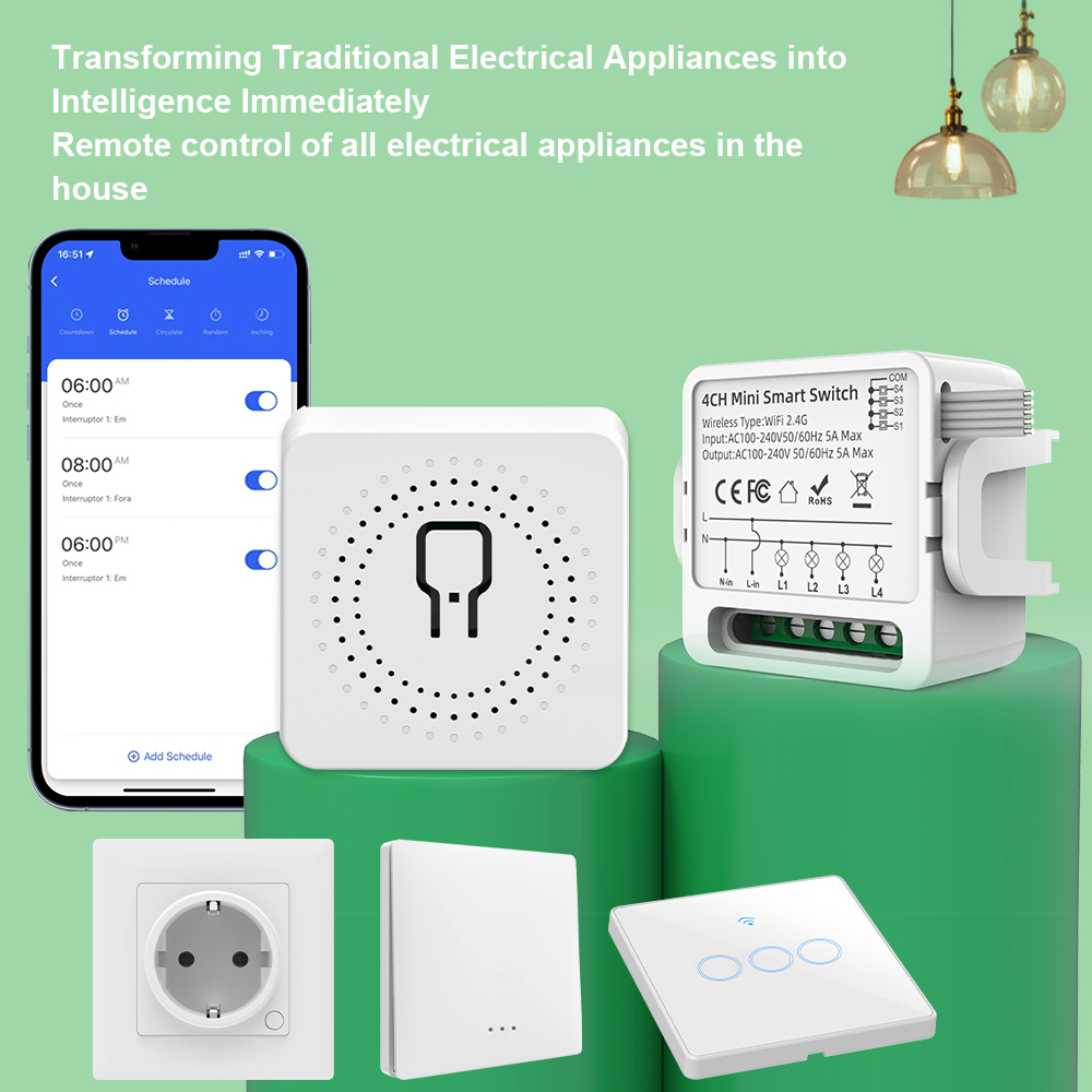 Tuya WiFi Smart Switch 1/2/3/4 - مراجعة Smart Home Web وسعره