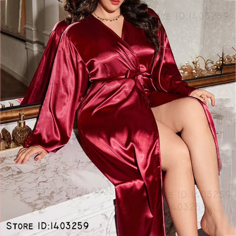 New Plus Size 5XL Satin Long R - مراجعة Smart Home Plus وسعره