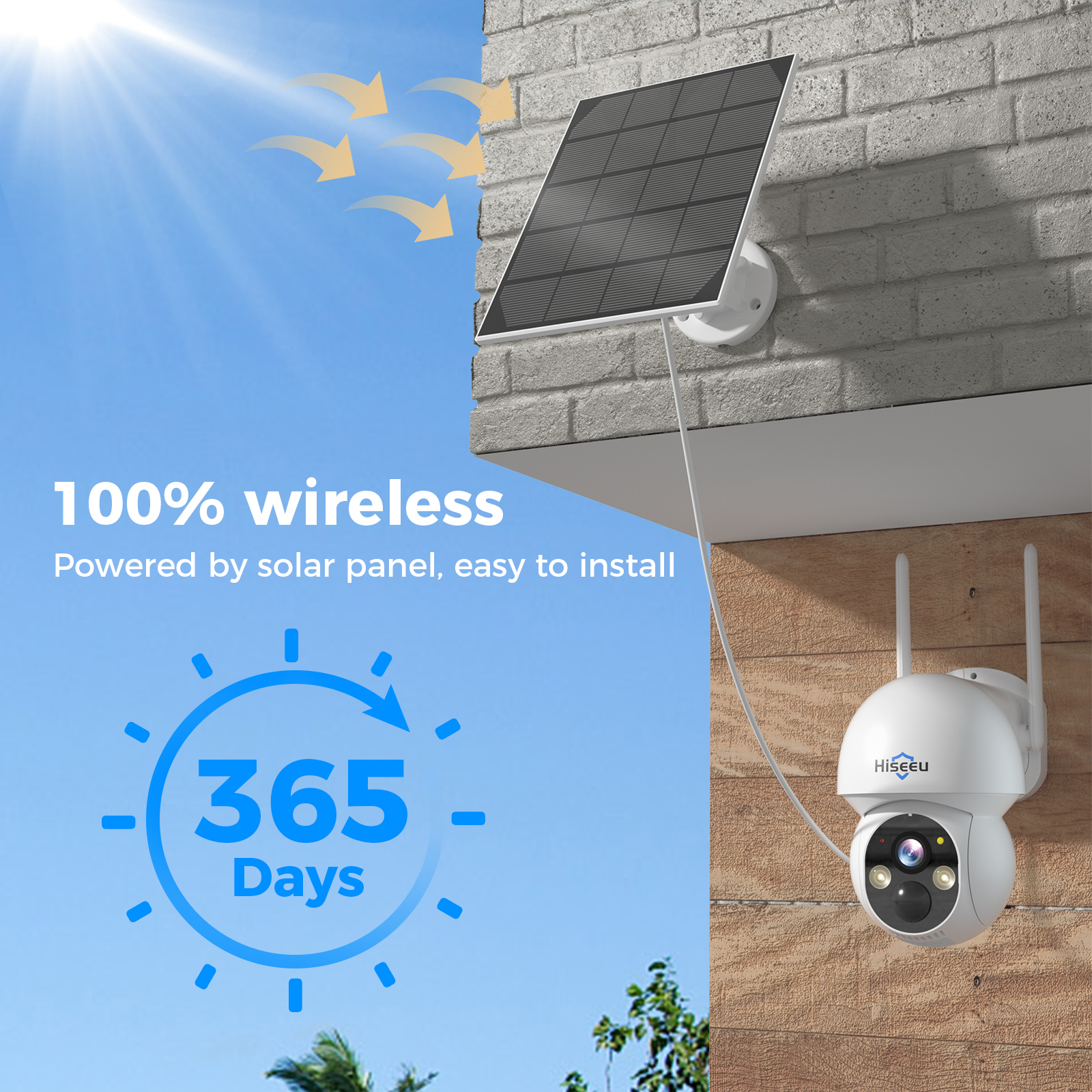 Hiseeu 2K 4MP WIFI PTZ Solar I - مراجعة Smart Home Camera وسعره