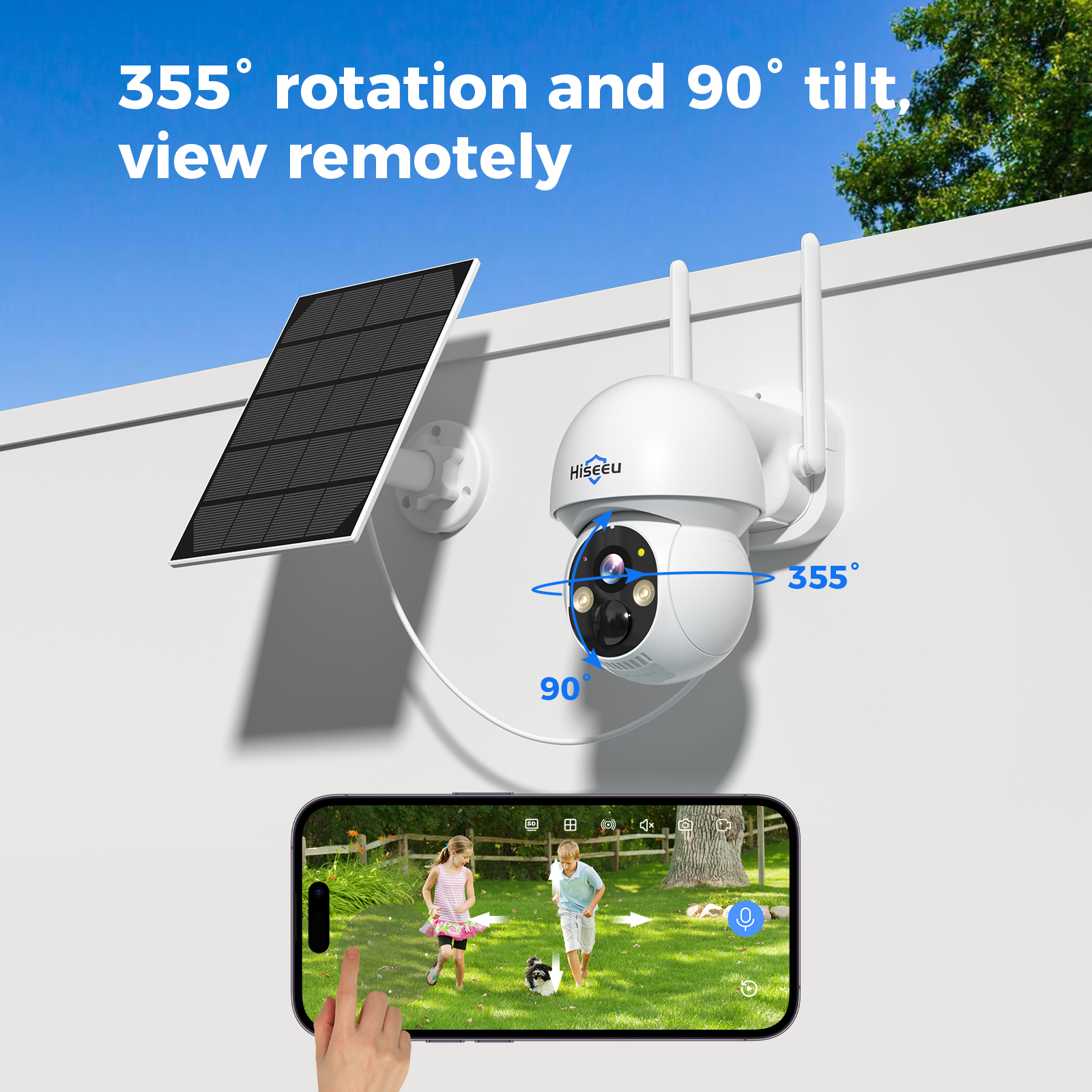 Hiseeu 2K 4MP WIFI PTZ Solar I - مراجعة Smart Home Camera وسعره