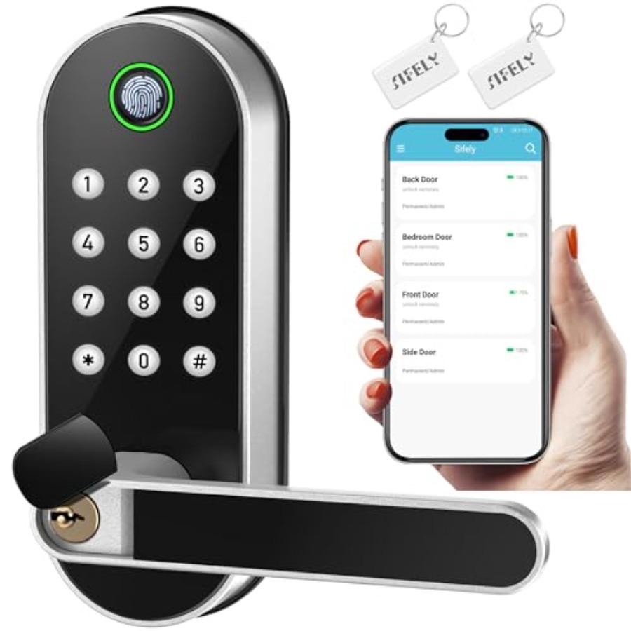 Fingerprint Smart Door Lock wi - مراجعة Airbnb Smart Home وسعره