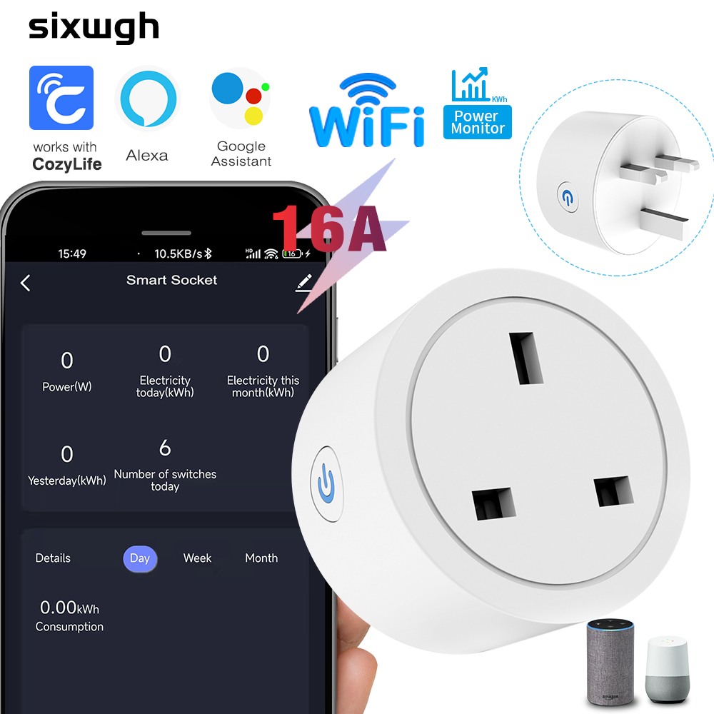 WiFi Smart Socket 16A UK plug  - مراجعة Smart Home Energy App وسعره