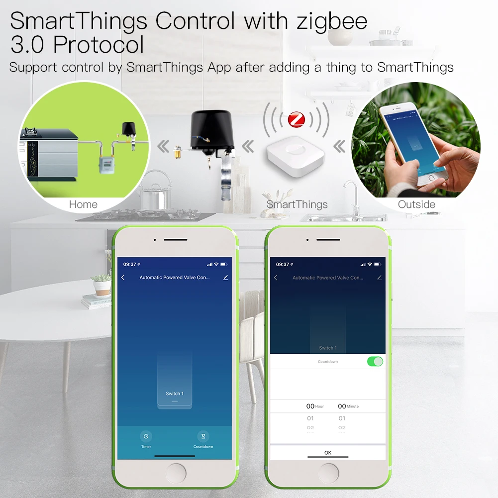 MOES ZigBee 3.0 Smart Gas Wate - مراجعة Smart Home Plus وسعره