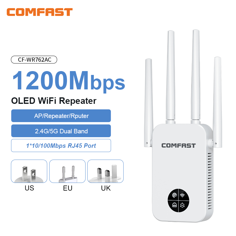 COMFAST 1200Mbps Wifi Repetido - مراجعة Smart Home X10 وسعره