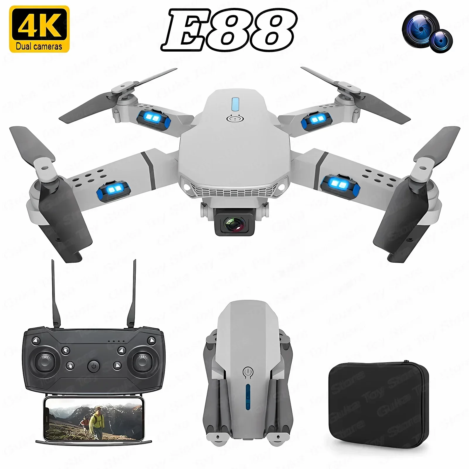 E88 Pro WIFI FPV Drone Wide An - مراجعة Smart Home Camera وسعره