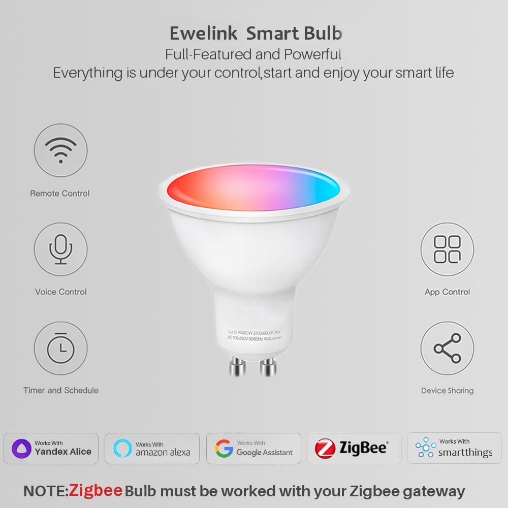 Ewelink GU10 Zigbee LED Bulbs  - مراجعة Smart Home Tablet وسعره