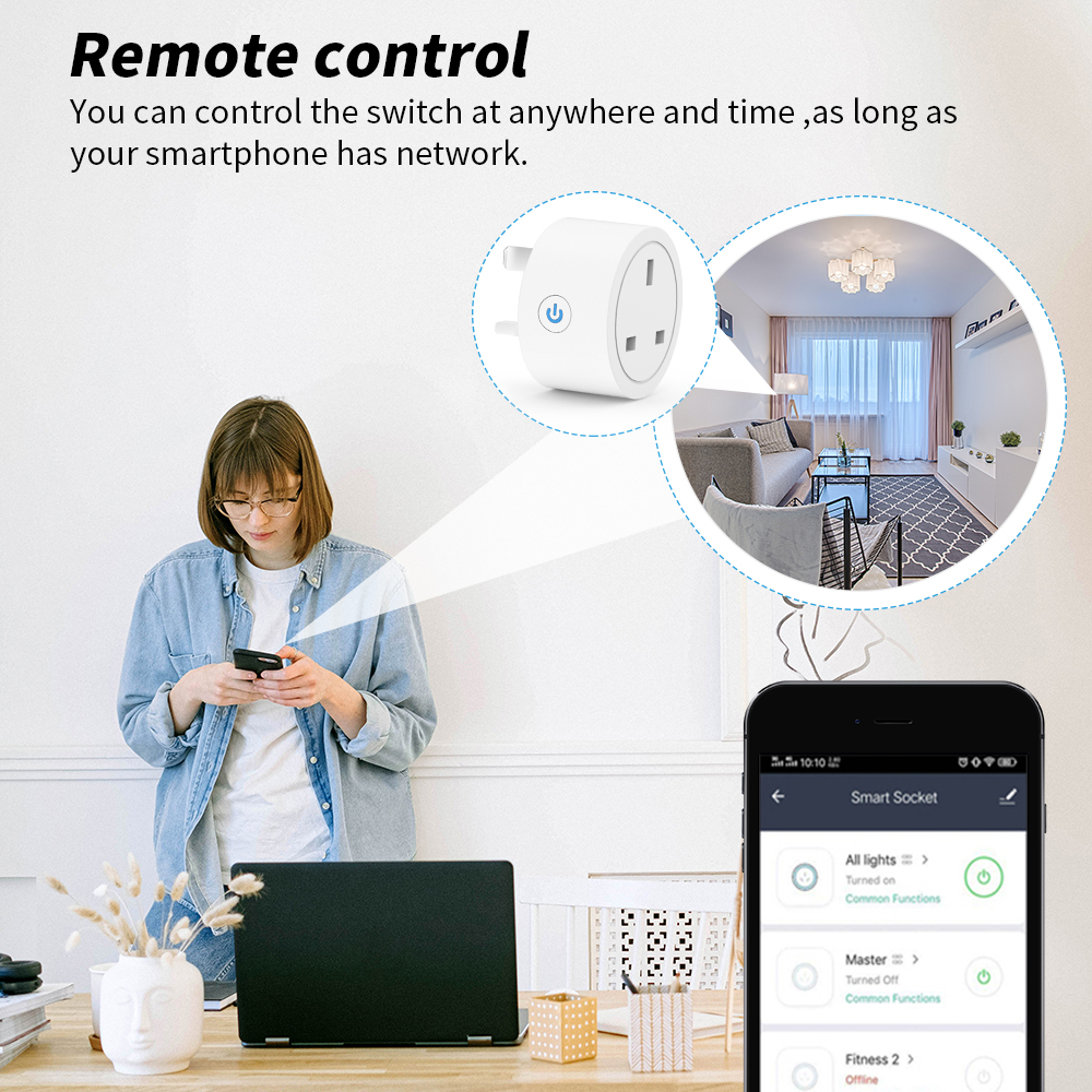 20A Tuya WiFi Smart UK Plug So - مراجعة Smart Home Energy App وسعره