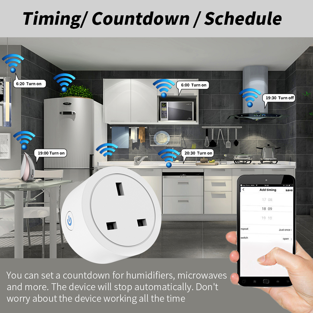20A Tuya WiFi Smart UK Plug So - مراجعة Smart Home Energy App وسعره