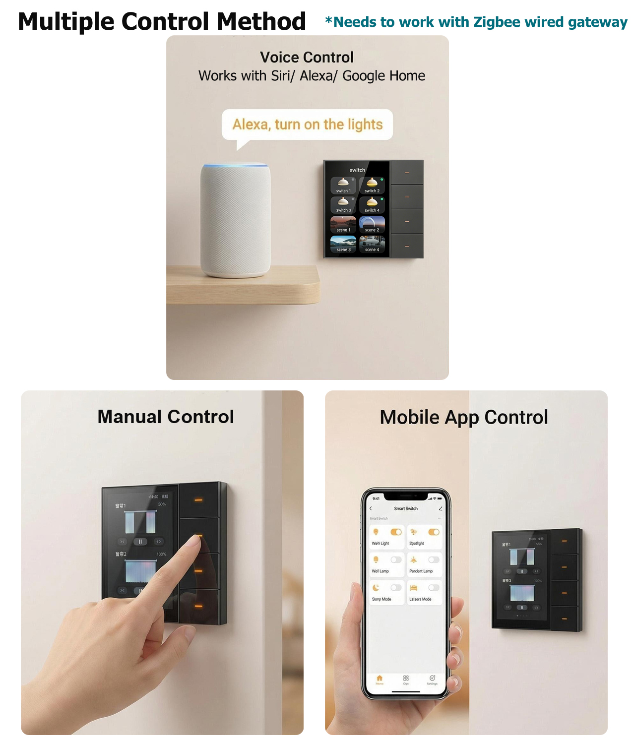 F3-pro Tuya Smart Panel ZigBee - مراجعة Smart Home System وسعره