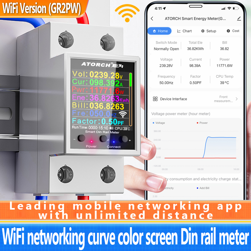 ‌GR2PWS Tuya WiFi Smart Din Ra - مراجعة Smart Home Energy App وسعره