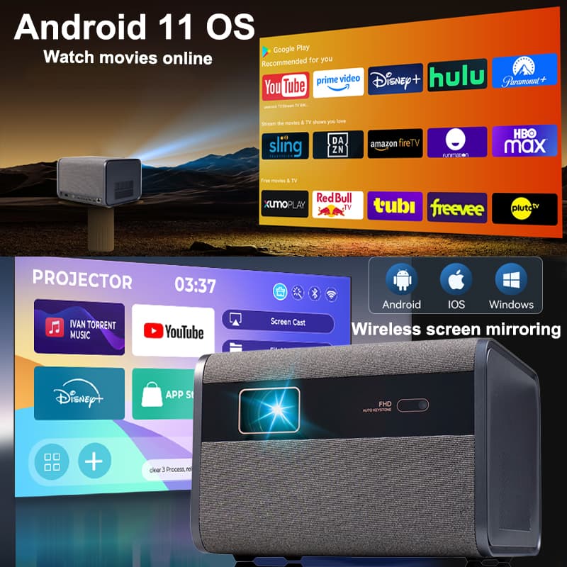 Huaweishi-J10 LED Projector, 1 - مراجعة Smart Home X10 وسعره