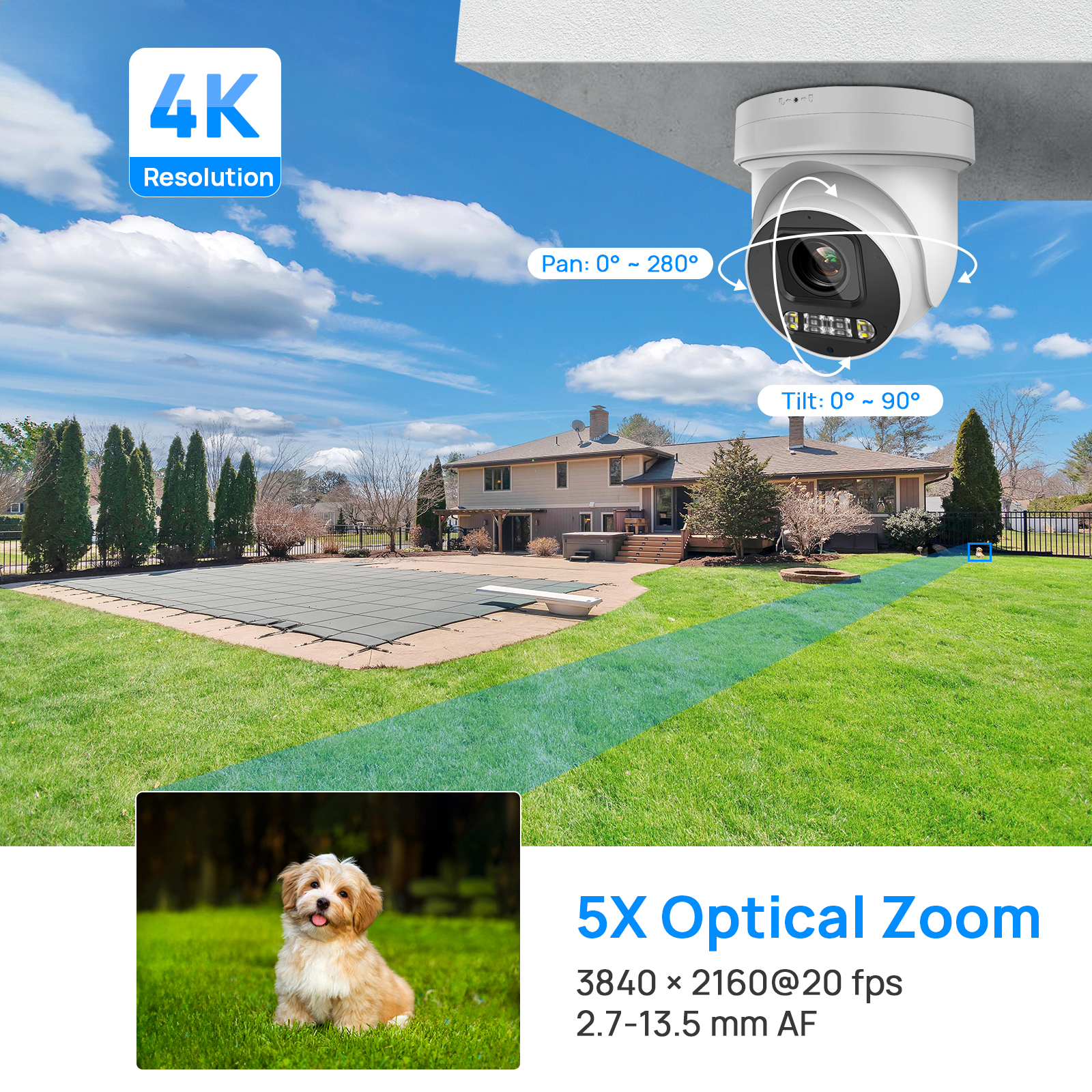 Vikylin PTZ 5X Optical Zoom 8M - مراجعة Smart Home Microsoft وسعره