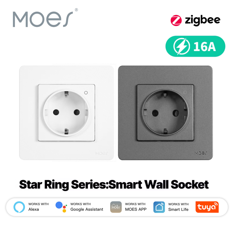 MOES Tuya ZigBee Wall Socket E - مراجعة Smart Home Energy App وسعره
