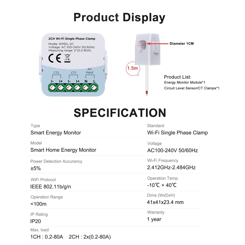 Tuya WiFi Smart Energy Meter S - مراجعة Smart Home Energy App وسعره