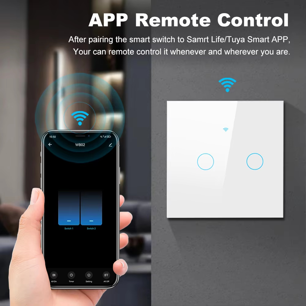 1 2 3 4 Gang WiFi RF 433mhz To - مراجعة Smart Home Button وسعره