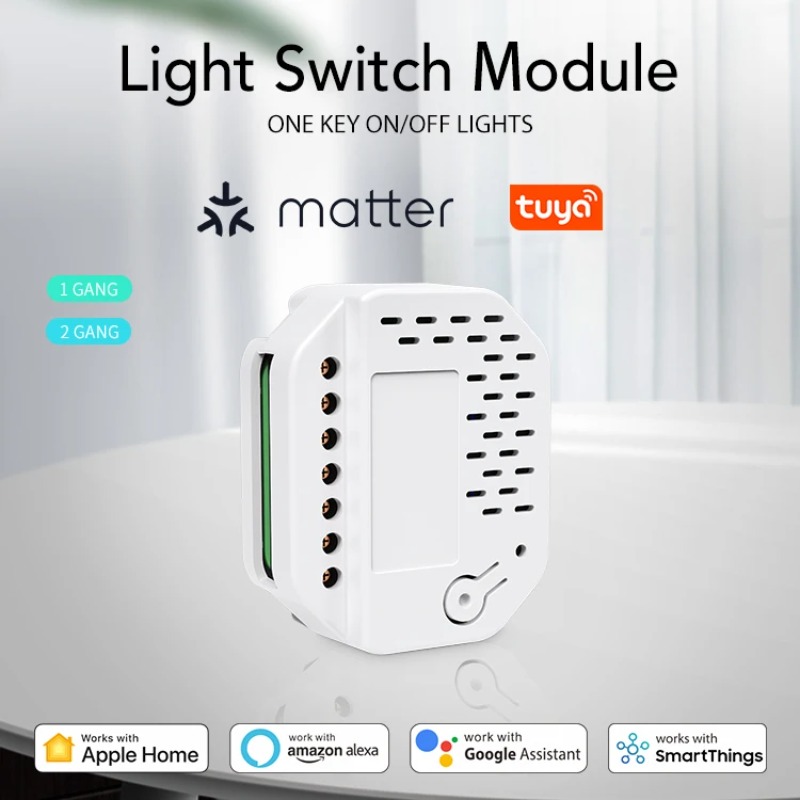 Matter Light Switch Module 2Ga - مراجعة Smart Home Automation وسعره
