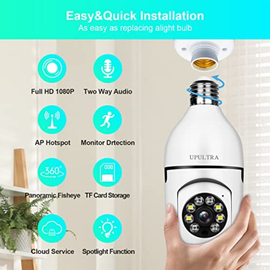 Light Bulb 1080P Security Wire - مراجعة Smart Home Camera وسعره