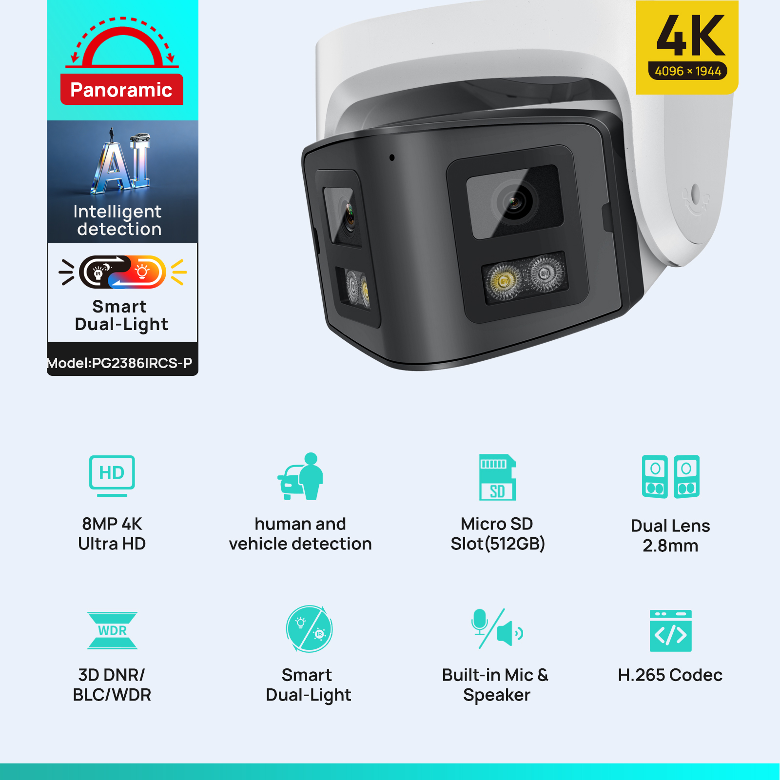 Vikylin 8MP Panoramic Smart Du - مراجعة Smart Home Hikvision وسعره