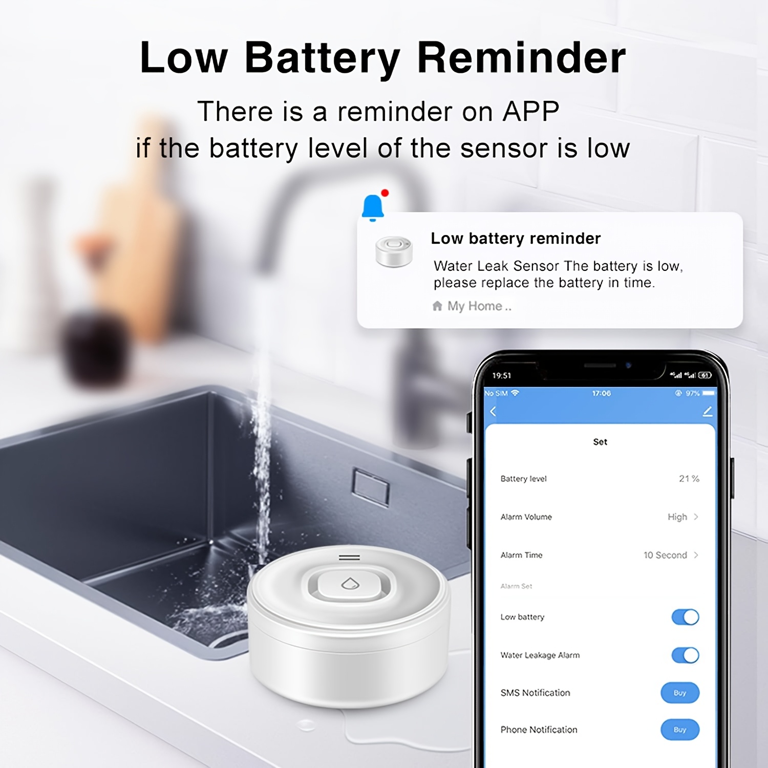 YNF Smart WiFi Water Leak Dete - مراجعة Smart Home Ynf وسعره