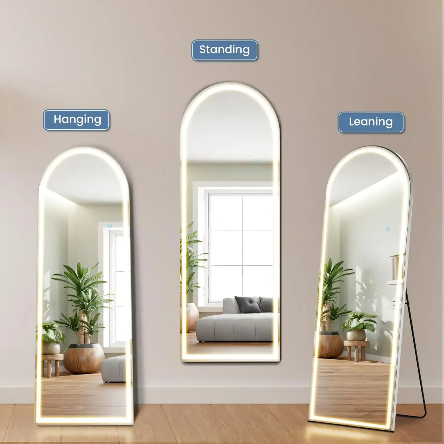 Full Body Wall Mirror with LED - مراجعة Smart Home Retrofit وسعره