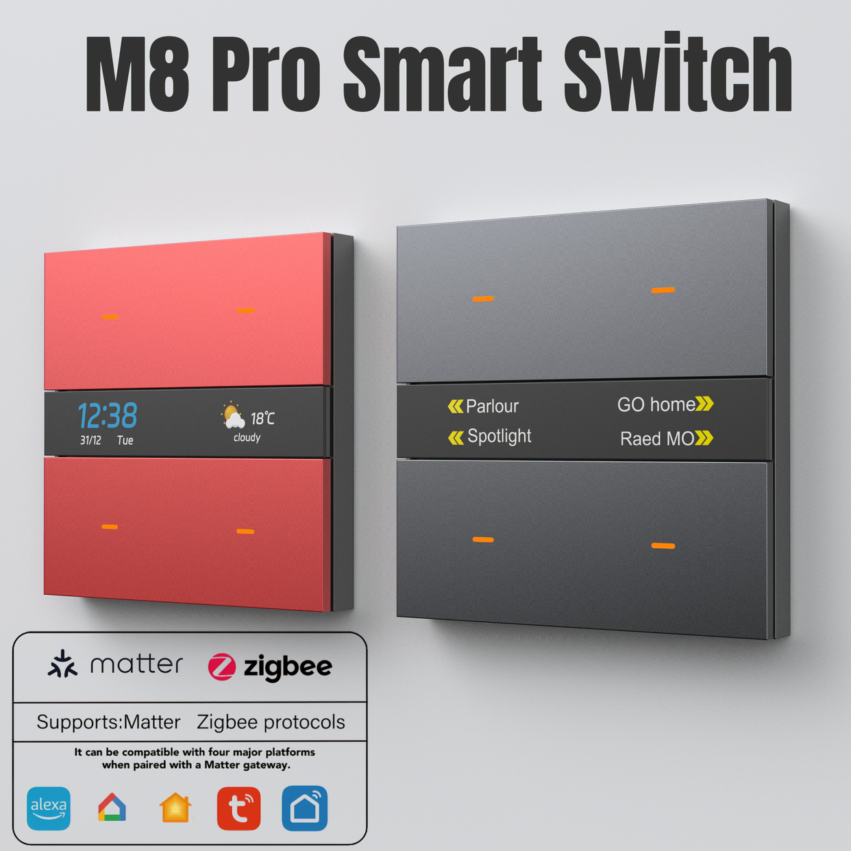 M8Pro Tuya Smart Switch & Zigb - مراجعة Zigbee Gateway وسعره