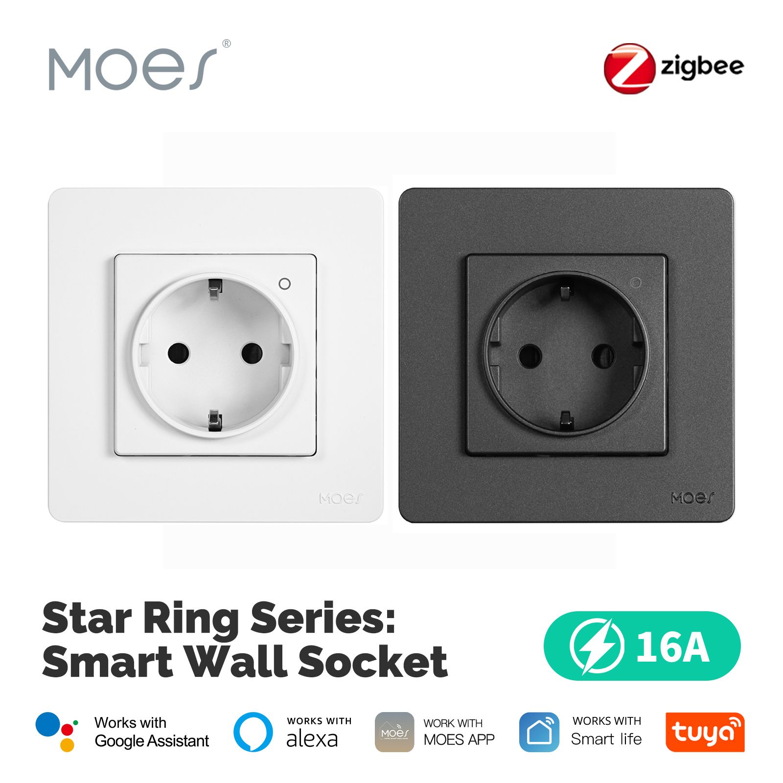 MOES Tuya ZigBee Wall Socket E - مراجعة Smart Home Energy App وسعره