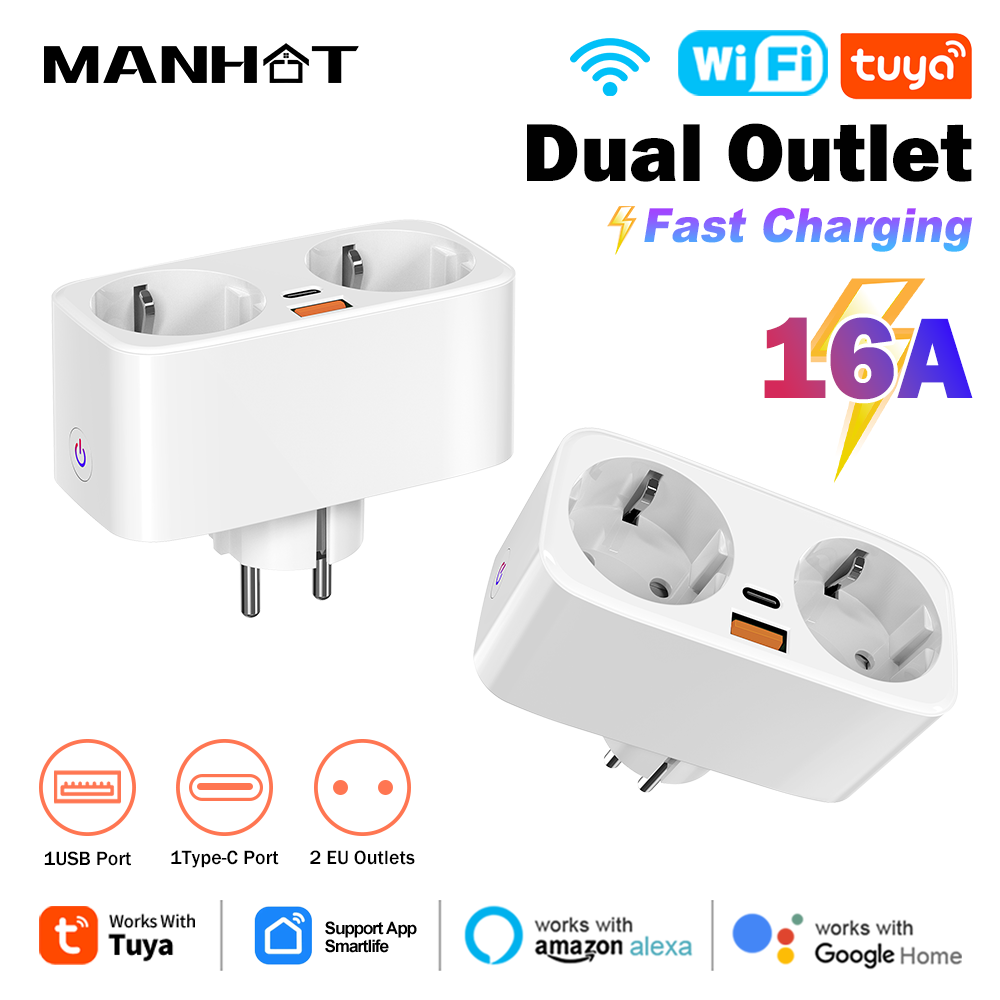 Tuya 16A WiFi Smart EU Plug PD - مراجعة Smart Home Web وسعره