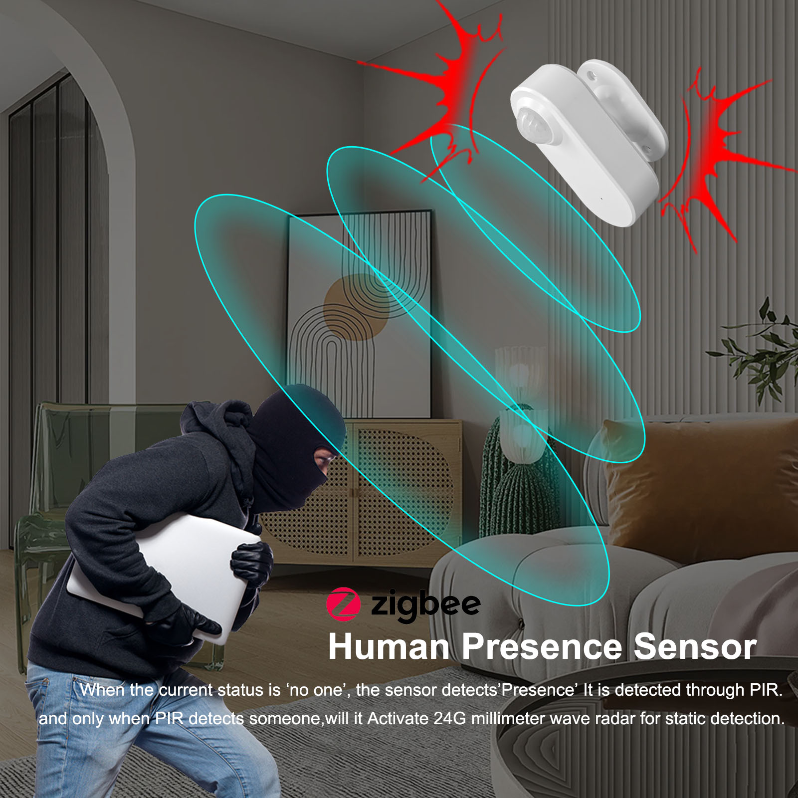 Tuya Human Presence Sensor Sma - مراجعة Smart Home Retrofit وسعره