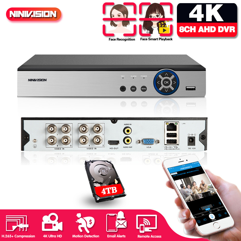 NINIVISION 8CH 4K AHD DVR AI H - مراجعة Smart Home Microsoft وسعره