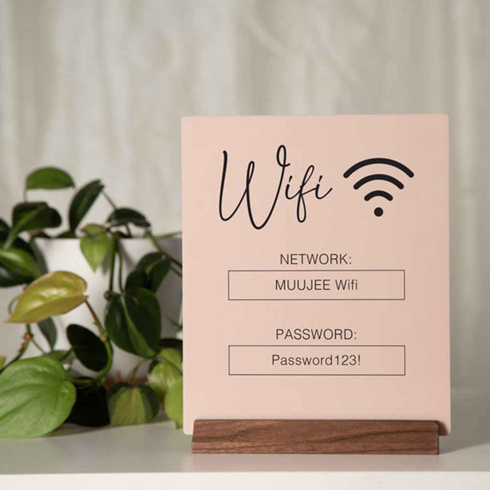 Custom WiFi QR Code Acrylic Ta - مراجعة Airbnb Smart Home وسعره