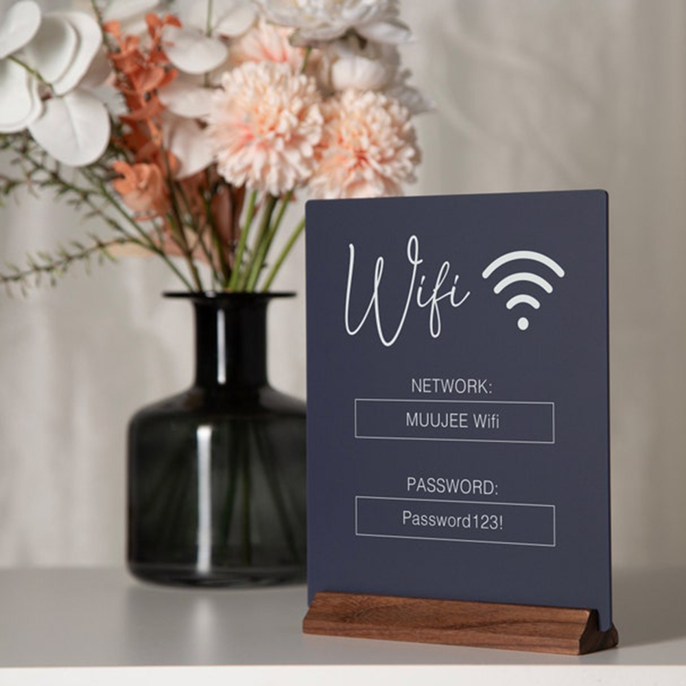 Custom WiFi QR Code Acrylic Ta - مراجعة Airbnb Smart Home وسعره