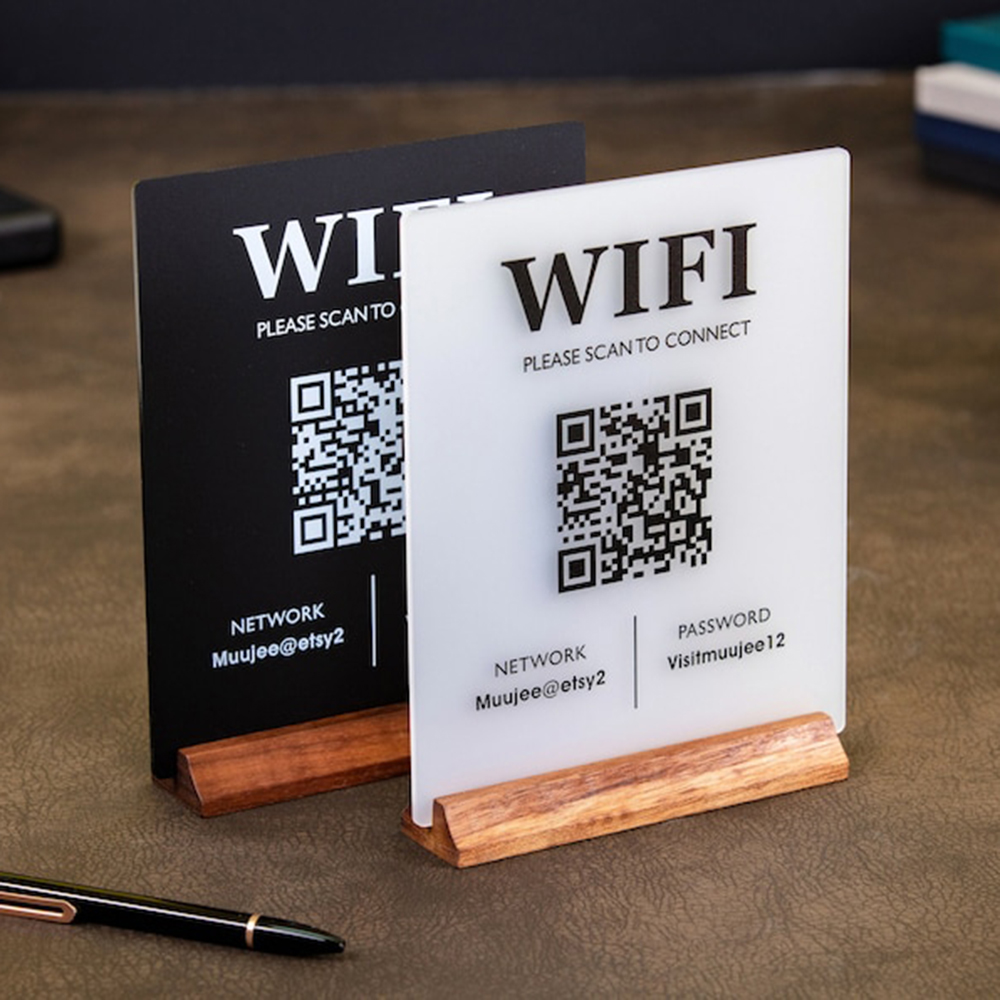 Custom WiFi QR Code Acrylic Ta - مراجعة Airbnb Smart Home وسعره