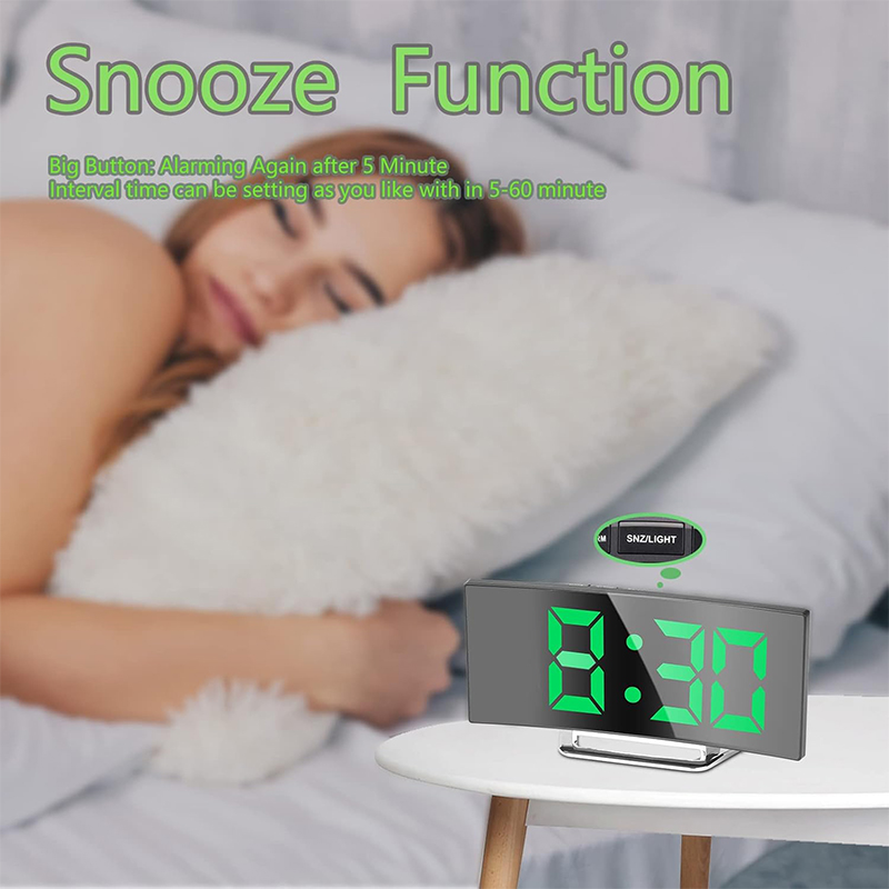 LED Digital Alarm Clock Curved - مراجعة Smart Home Retrofit وسعره