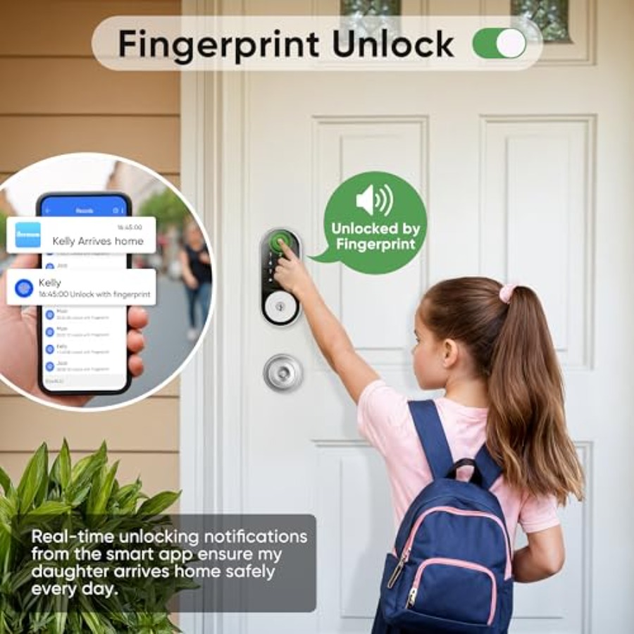 Fingerprint Smart Door Lock Ke - مراجعة Airbnb Smart Home وسعره