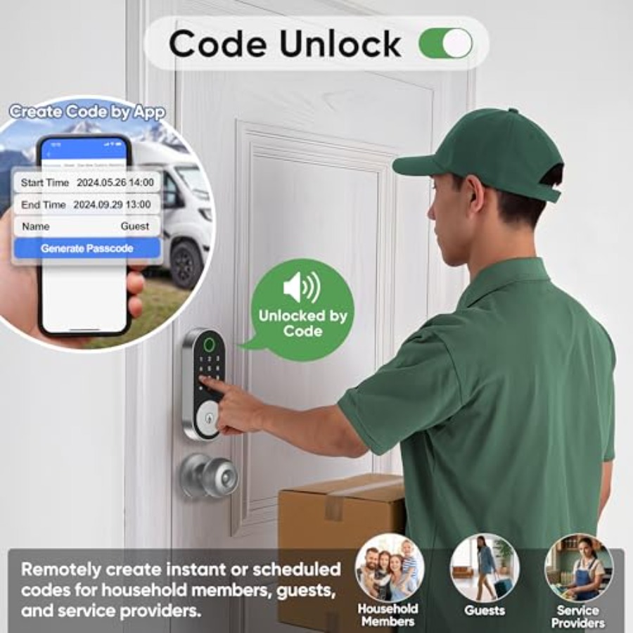 Fingerprint Smart Door Lock Ke - مراجعة Airbnb Smart Home وسعره