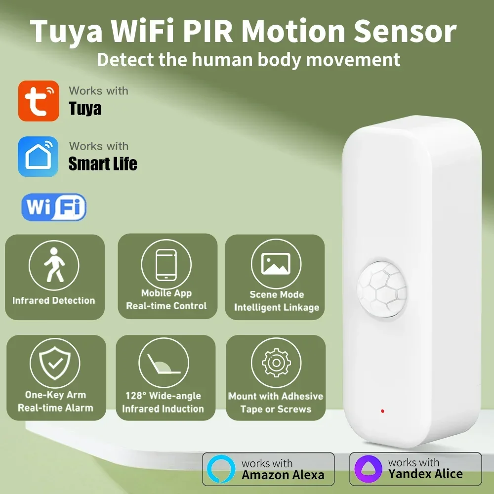Tuya WiFI Motion Sensor PIR Sm - مراجعة Smart Home Web وسعره