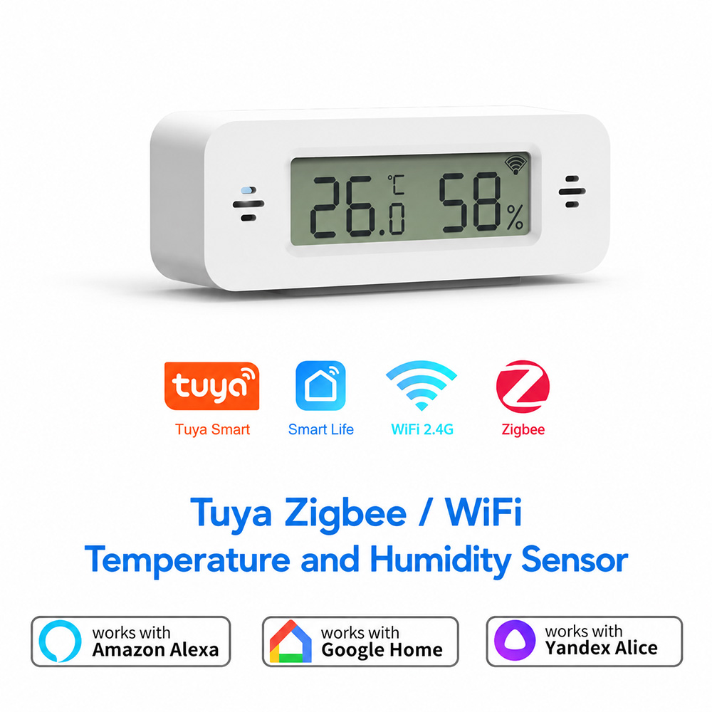 Tuya Zigbee WiFi Mini Temp & H - مراجعة Smart Home Tablet وسعره