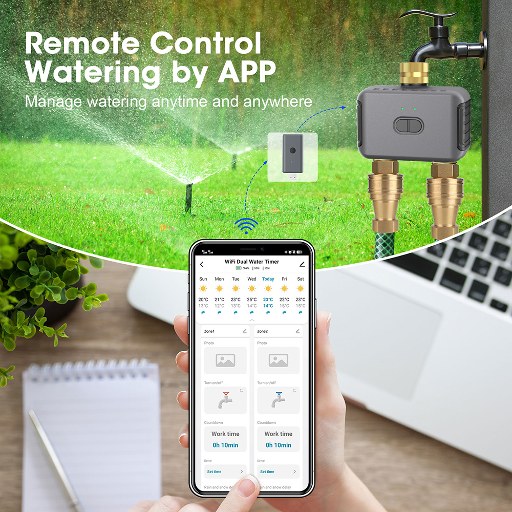 Tuya 2 Zone Watering Timer Gar - مراجعة Smart Home System وسعره